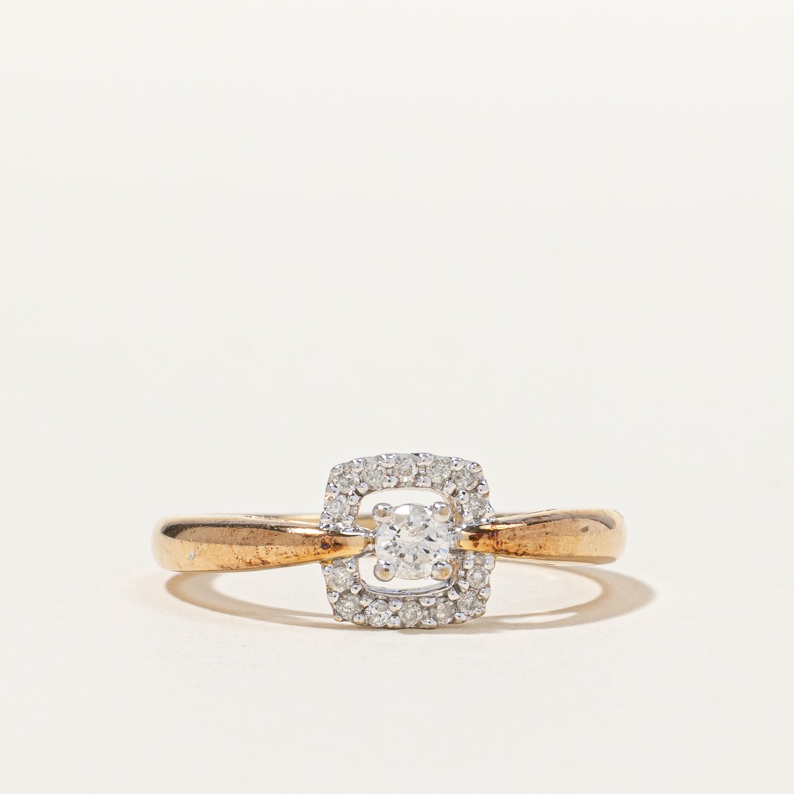 Diamond Halo Ring | 0.17 ctw | SZ 6.5 |