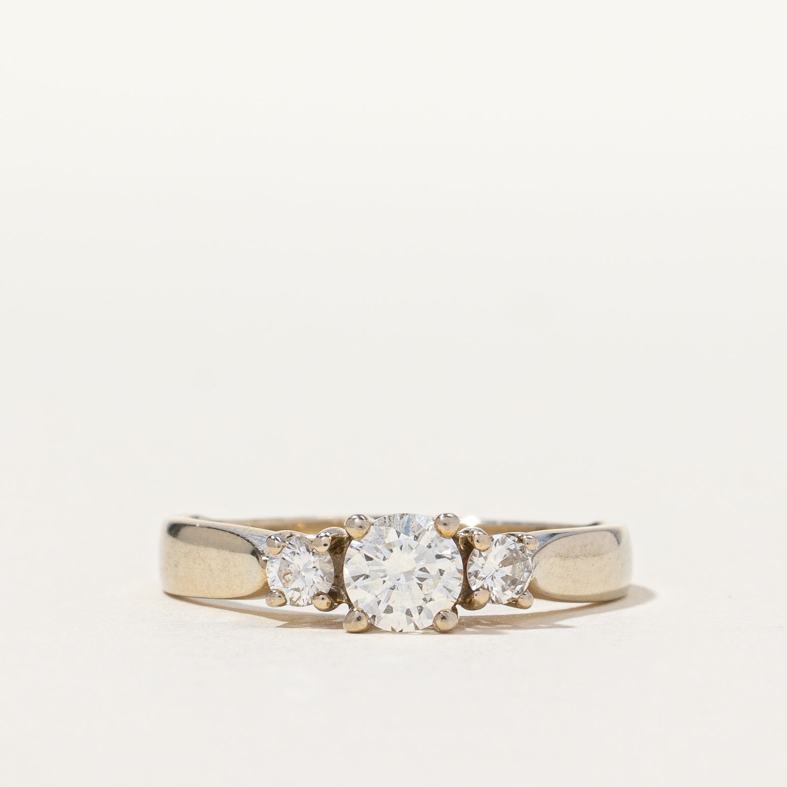 Prong Set Three Stone Diamond Ring | 0.46 ctw, SZ 6.5 |