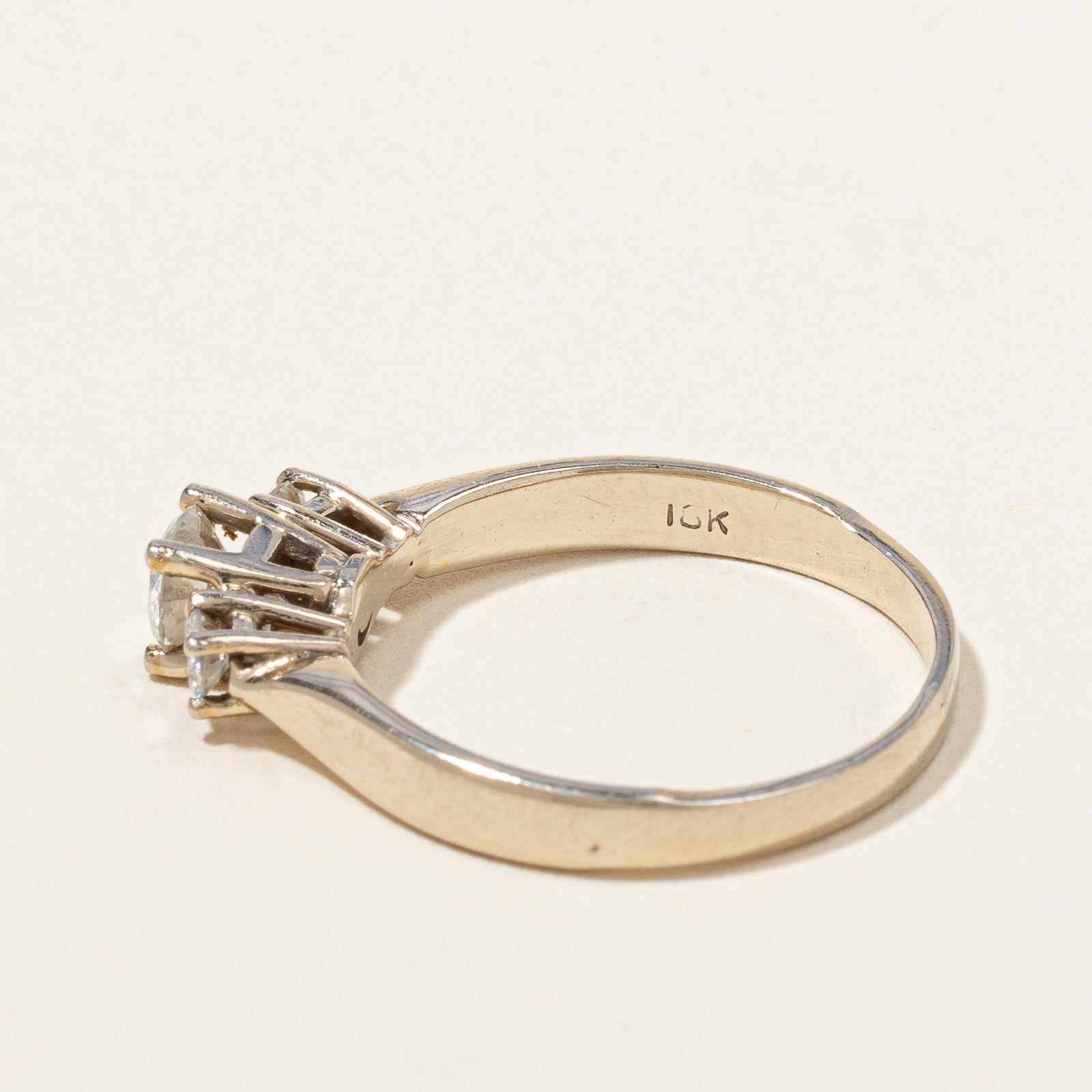 Prong Set Three Stone Diamond Ring | 0.46 ctw, SZ 6.5 |