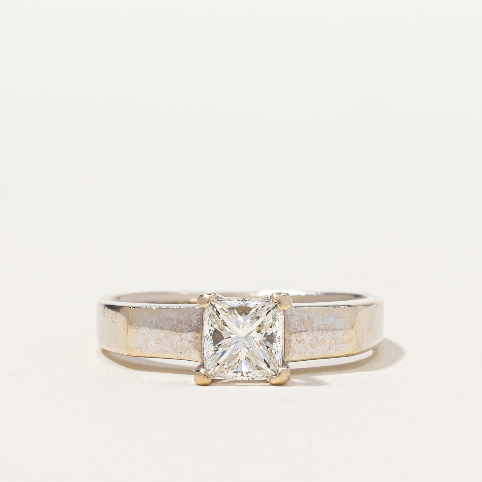 Canadian Diamond Solitaire Princess Cut Engagement Ring | 0.73 ct SI1/2 H/I | SZ 6 |