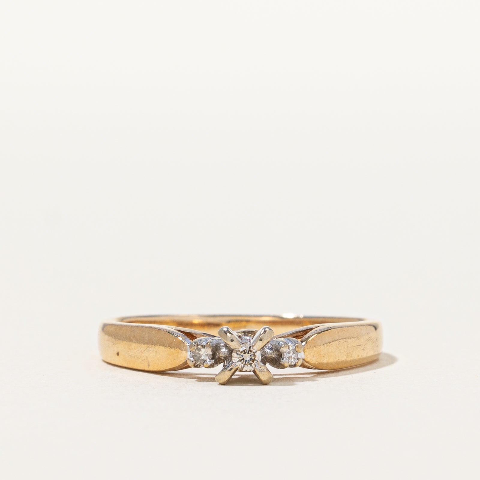 Petite Three Stone Diamond Ring | 0.04 ctw, SZ 7 |