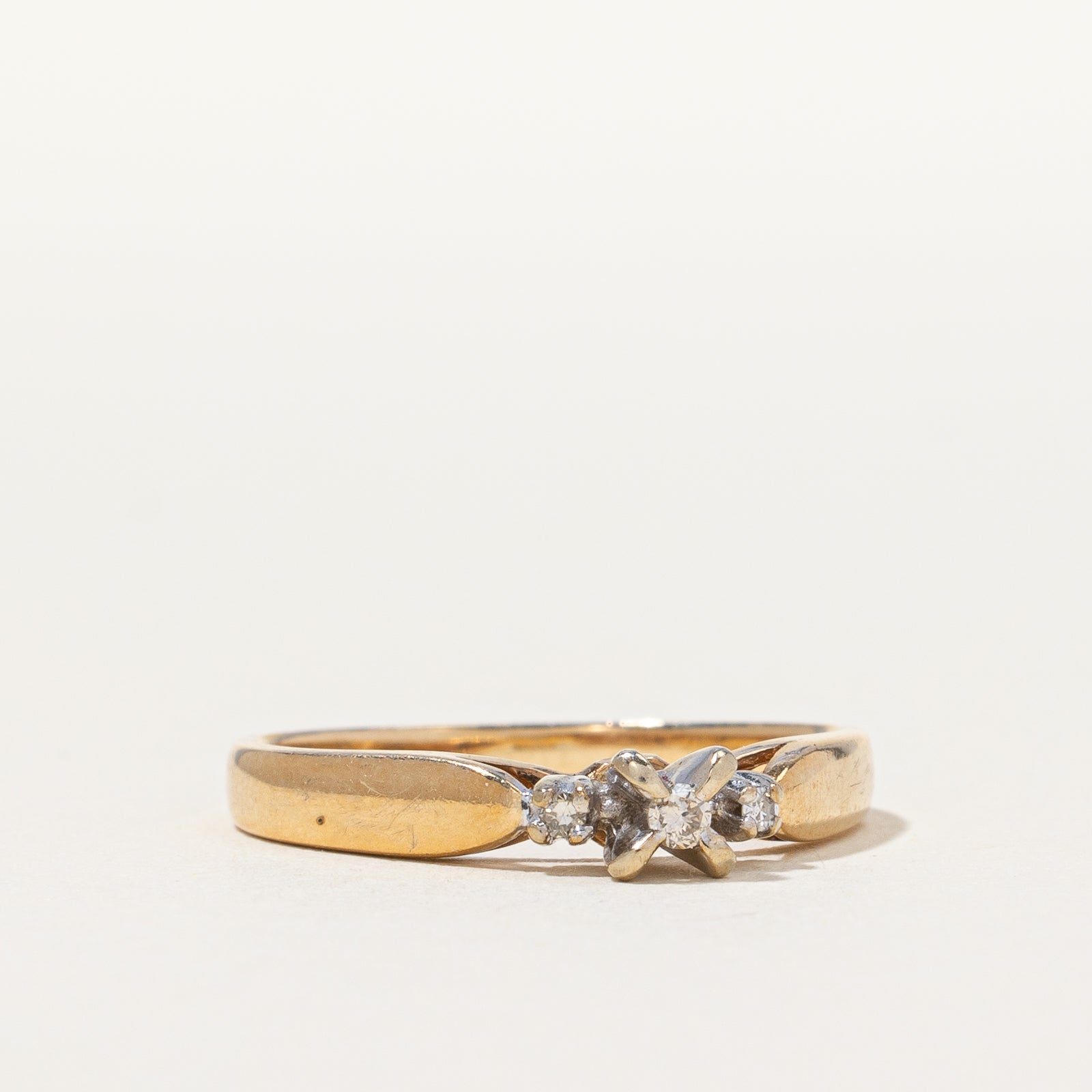 Petite Three Stone Diamond Ring | 0.04 ctw, SZ 7 |