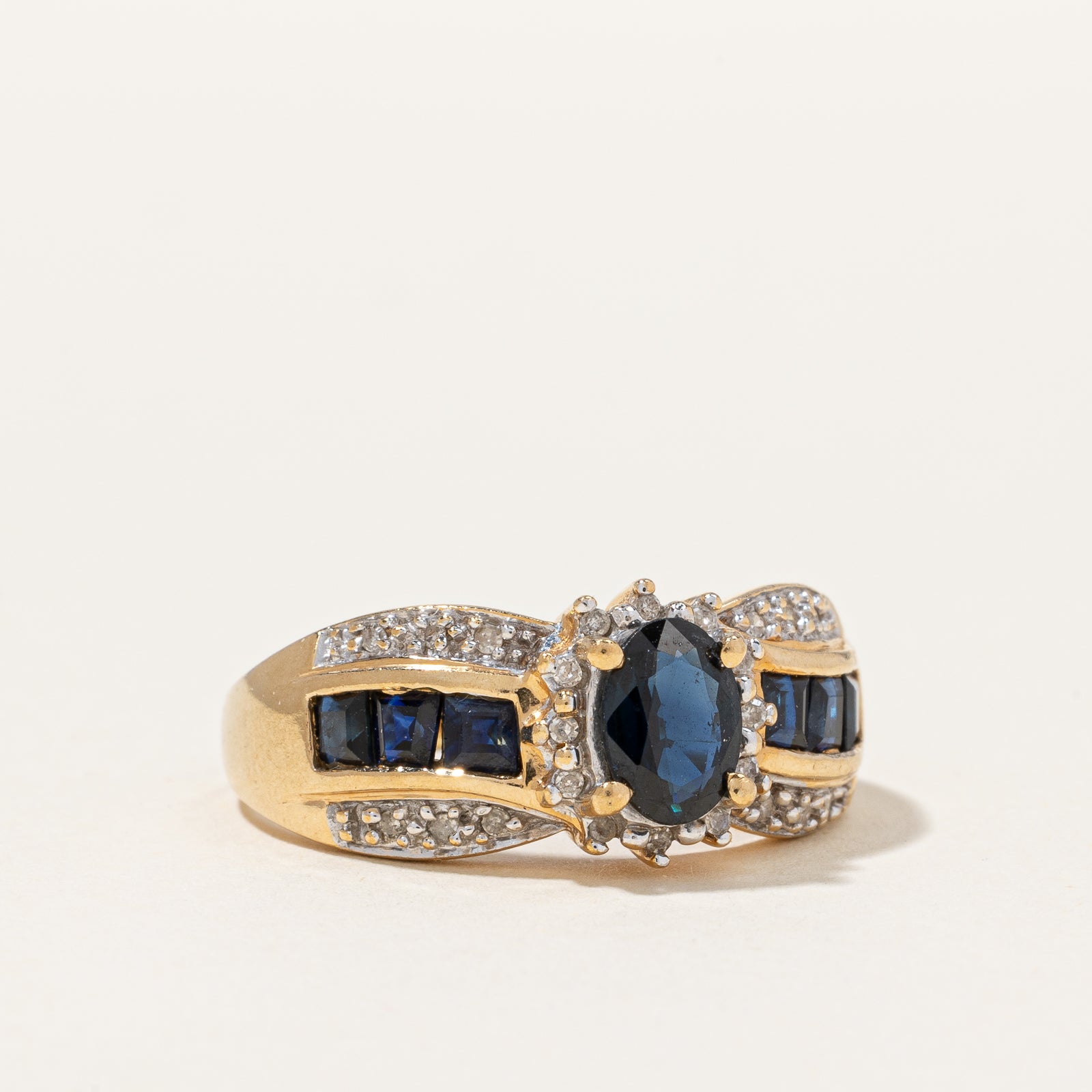 Sapphire & Diamond Ring | 1.75 ctw, 0.12 ctw | SZ 8.75 |