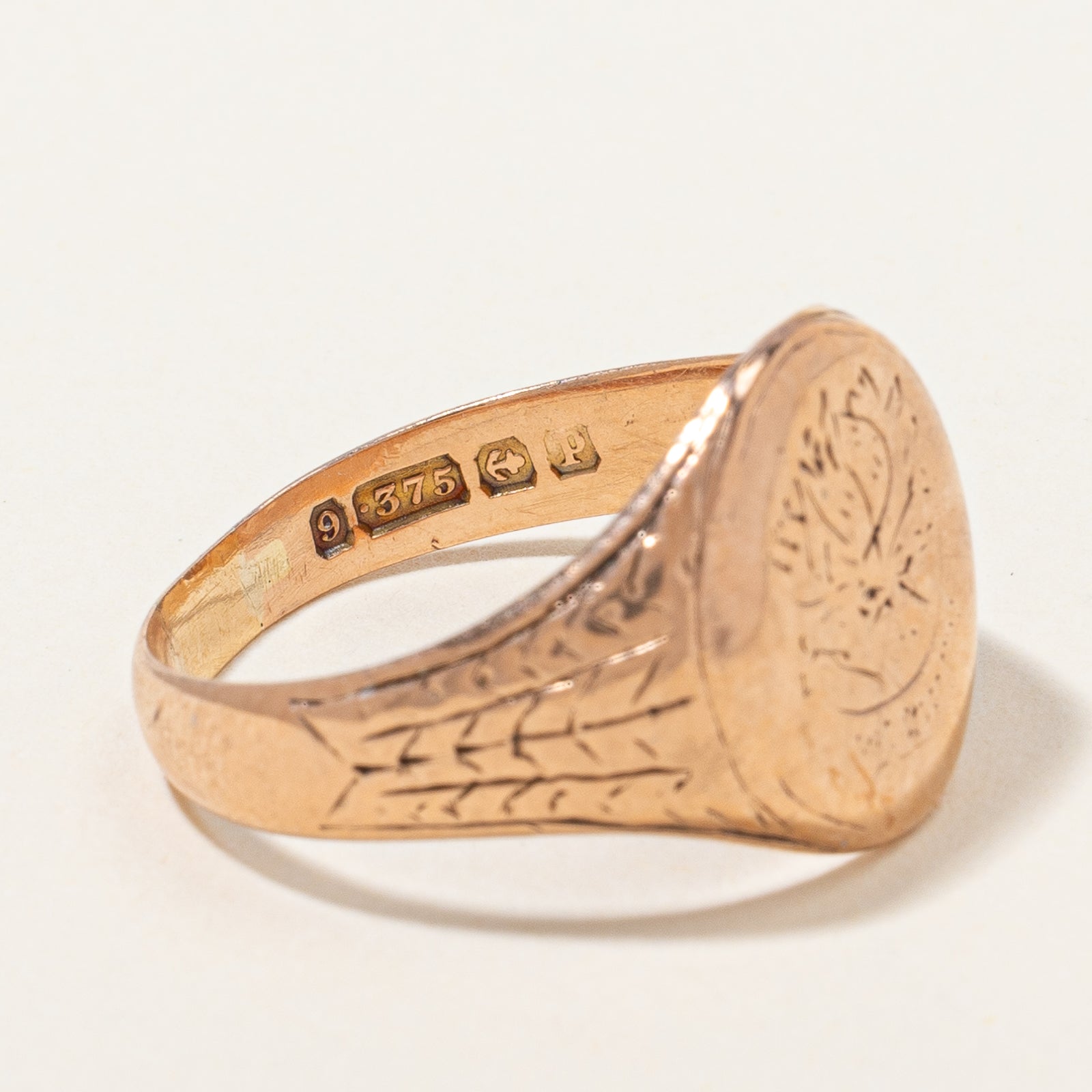 Victorian Rose Gold Signet Ring Circa 1864 | SZ 9.25 |