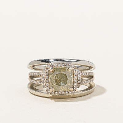 2.10ct GIA-graded Natural Fancy Color Diamond | 2.45ctw | SZ 6 |