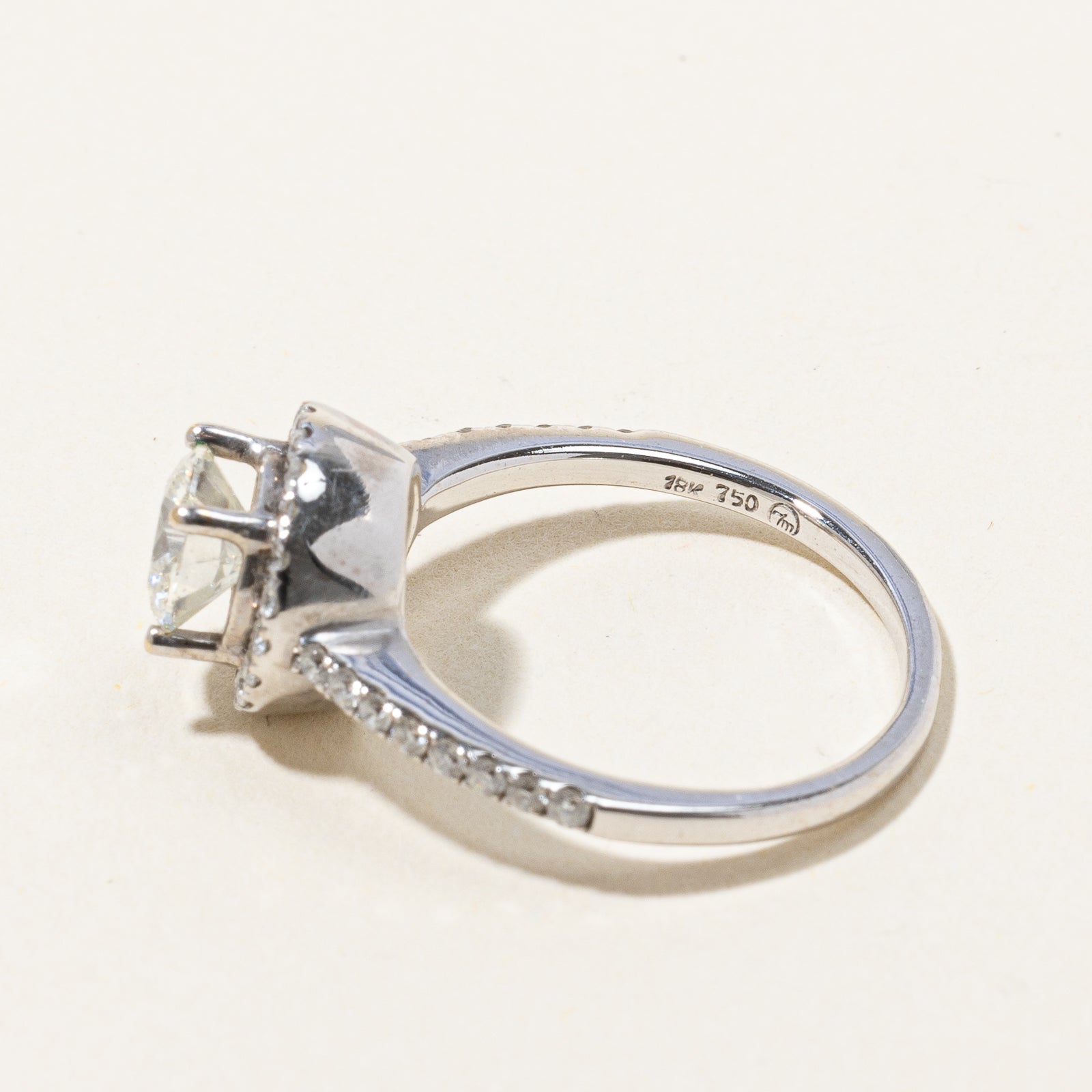 Halo Diamond  Ring | 1.12 ctw, SZ 5.75 |