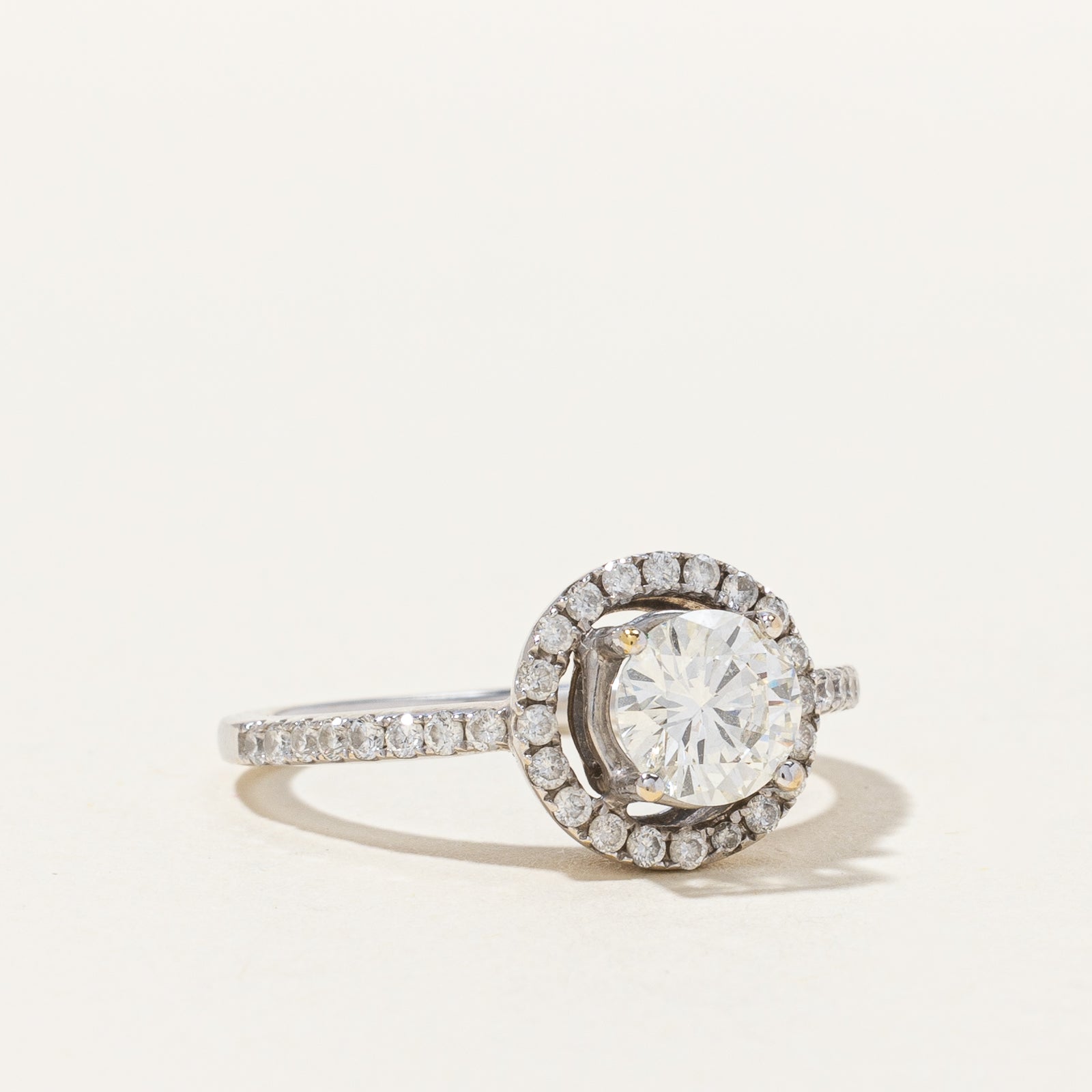 Halo Diamond  Ring | 1.12 ctw, SZ 5.75 |