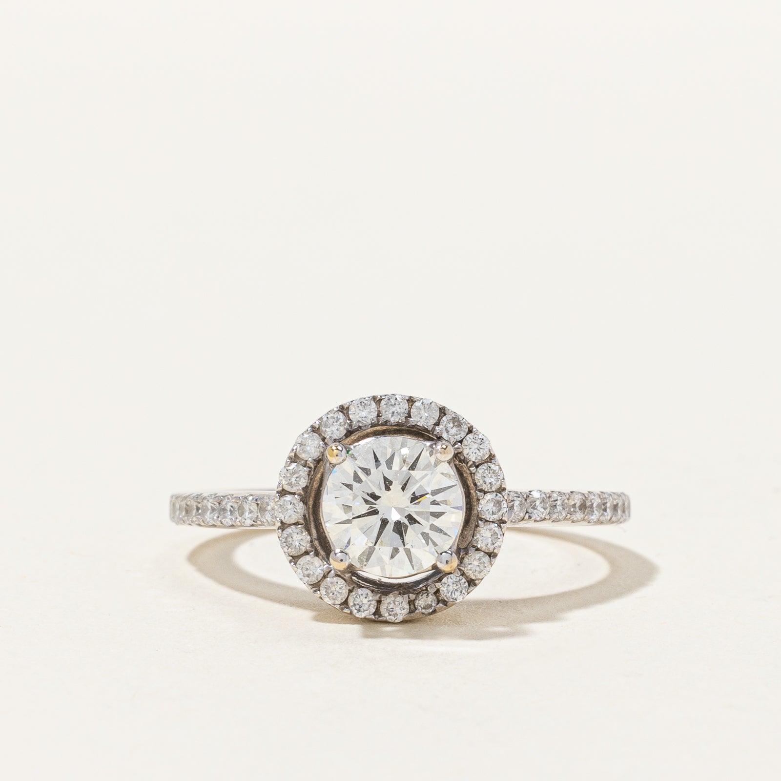 Halo Diamond  Ring | 1.12 ctw, SZ 5.75 |