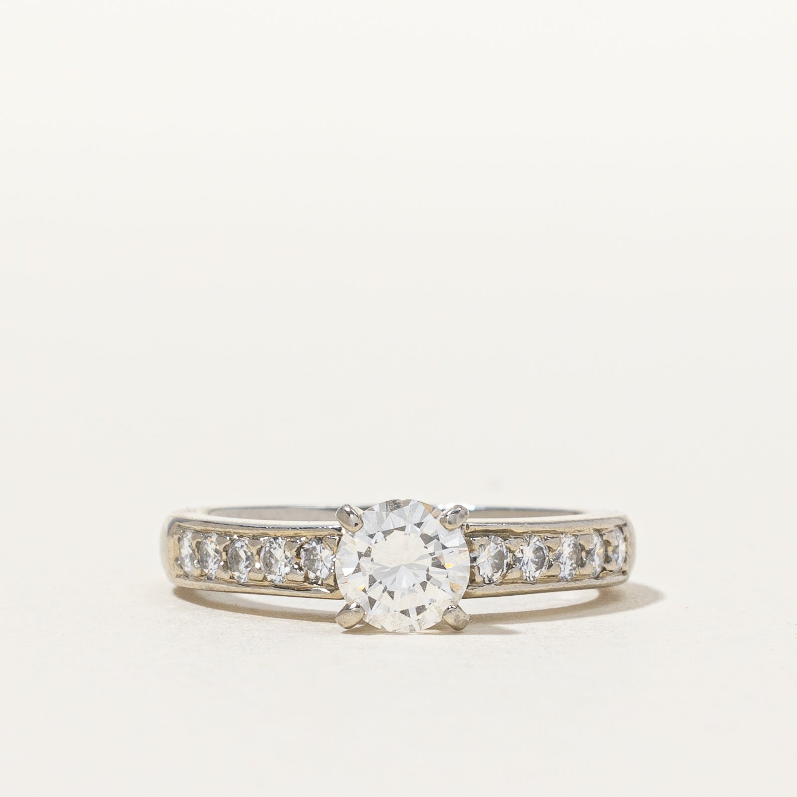 Solitaire with Accents Diamond Engagement Ring | 0.71 ctw, SZ 5 |