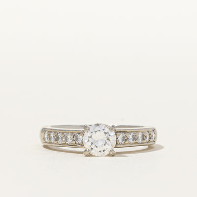 Solitaire with Accents Diamond Engagement Ring | 0.71 ctw, SZ 5 |