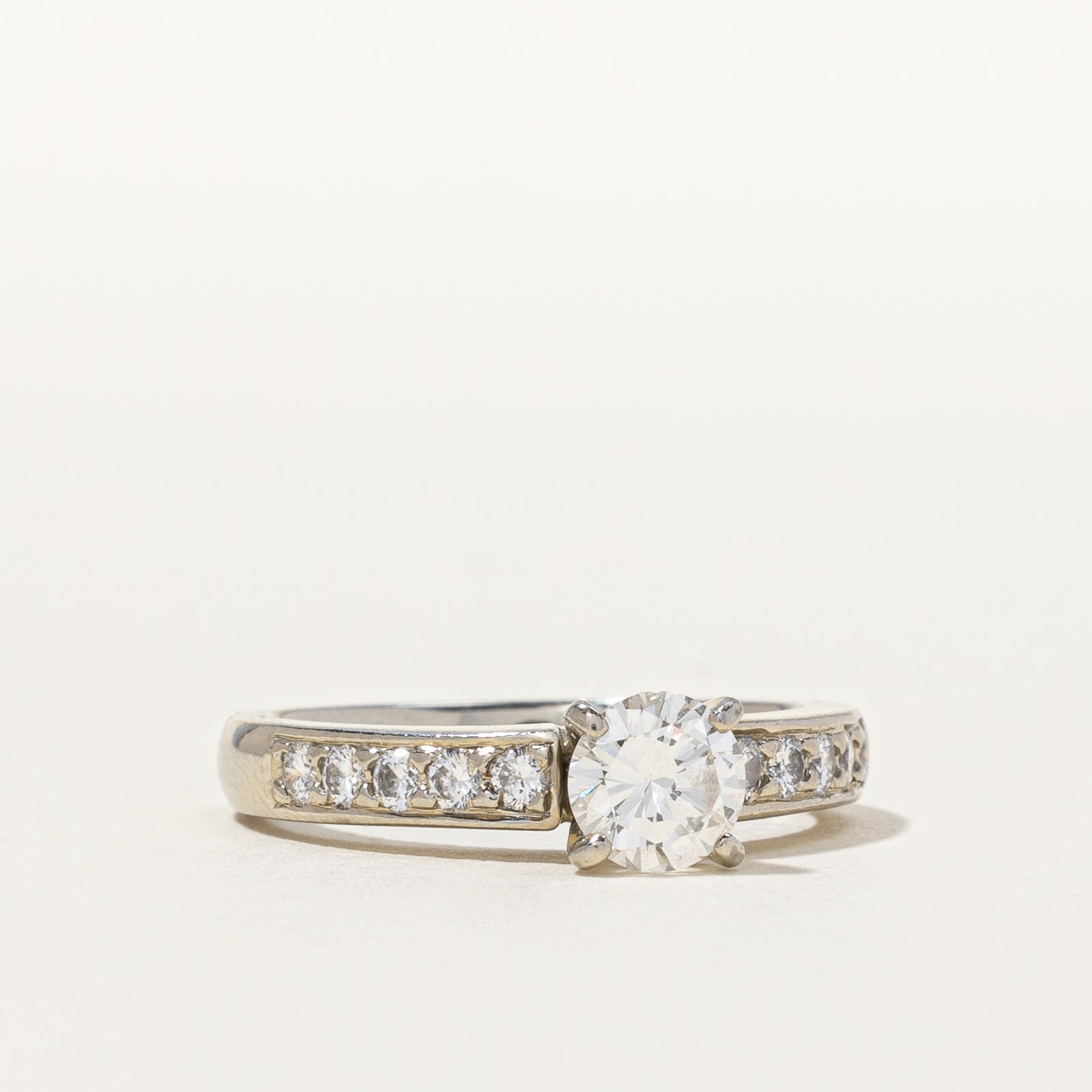 Solitaire with Accents Diamond Engagement Ring | 0.71 ctw, SZ 5 |