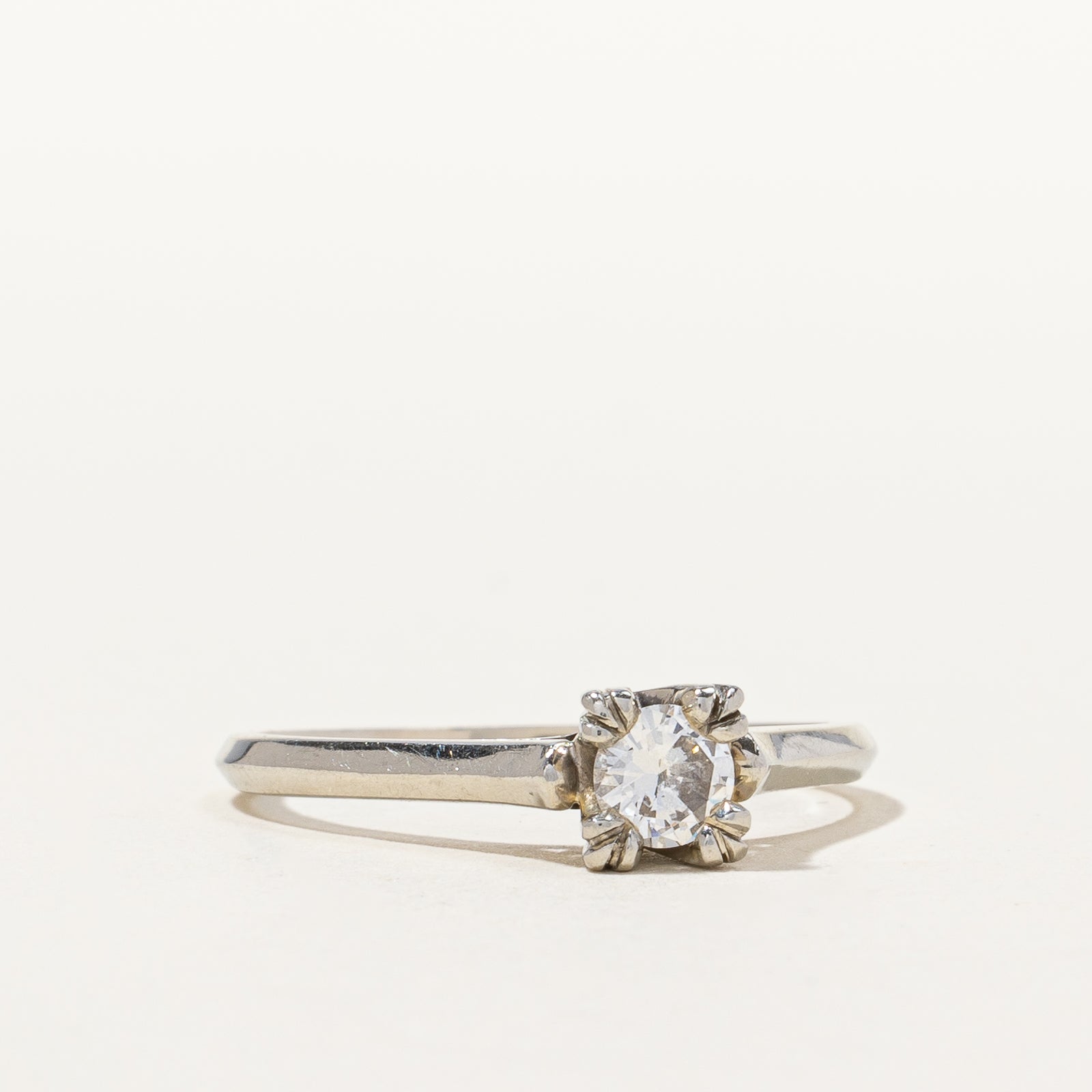 Prong Set Solitaire Diamond Ring | 0.32 ct, SZ 8.5 |