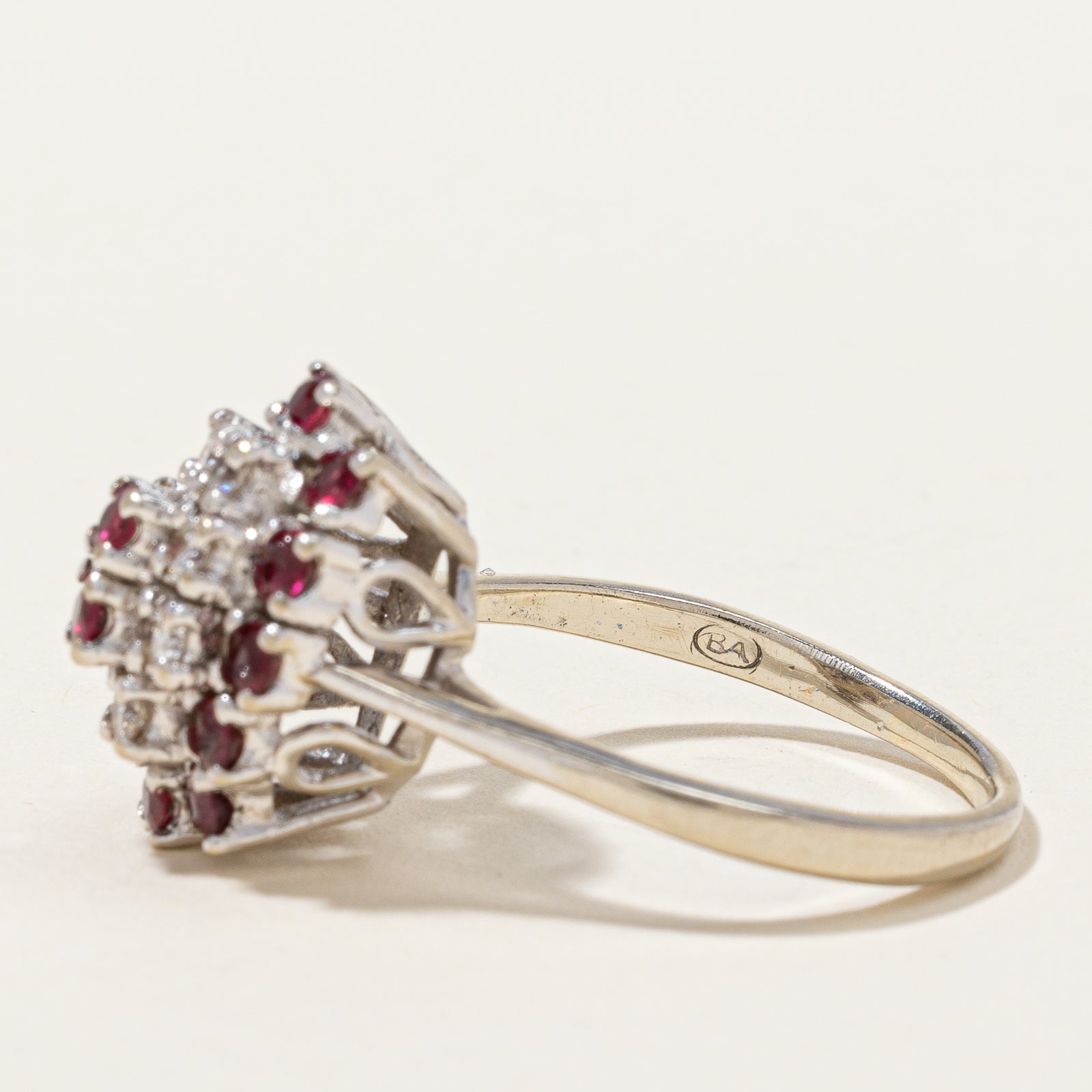 Cluster Diamond & Ruby Ring | 0.24 ctw, SZ 7.5 |