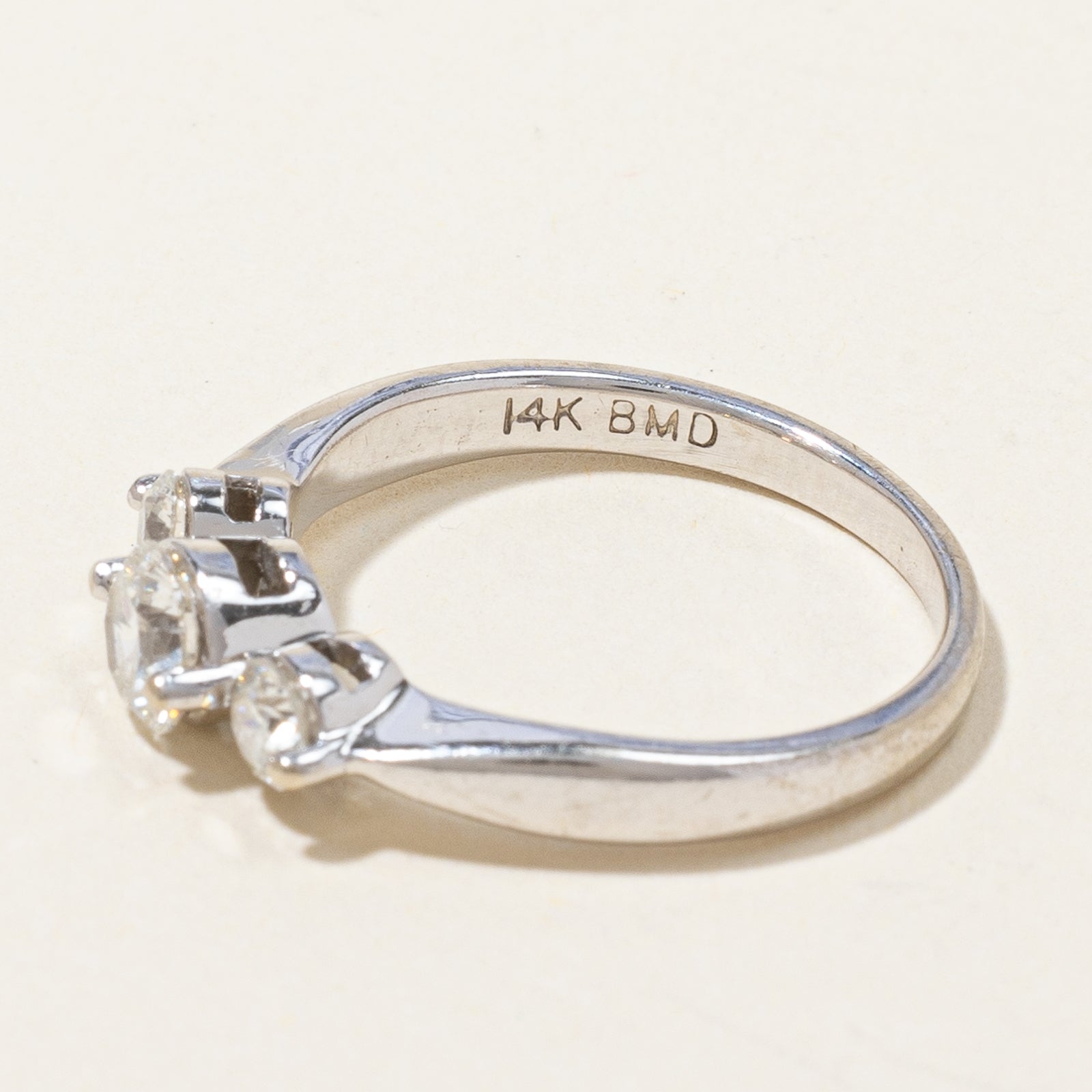 Three Stone Diamond Engagement Ring | 0.75 ctw, SZ 6.25 |