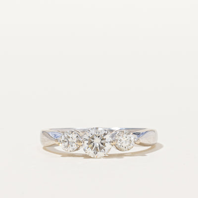 Three Stone Diamond Engagement Ring | 0.75 ctw, SZ 6.25 |