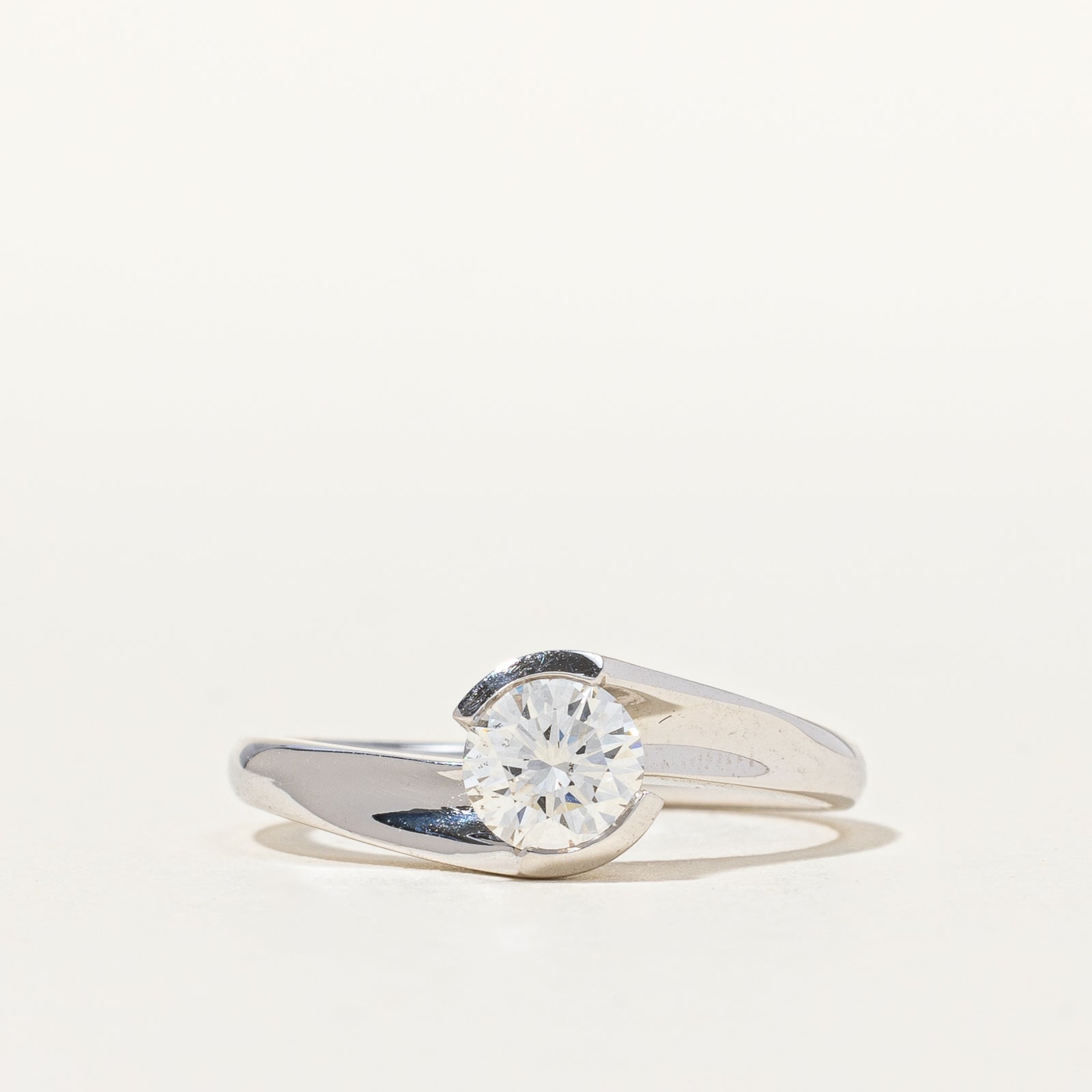 Bypass Solitaire Diamond Ring | 0.58 ct, SZ 6.5 |