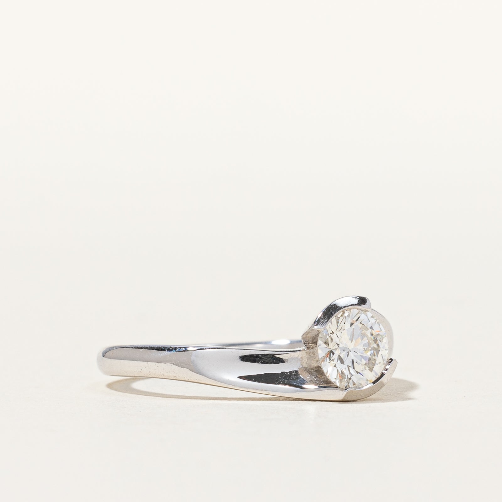 Bypass Solitaire Diamond Ring | 0.58 ct, SZ 6.5 |