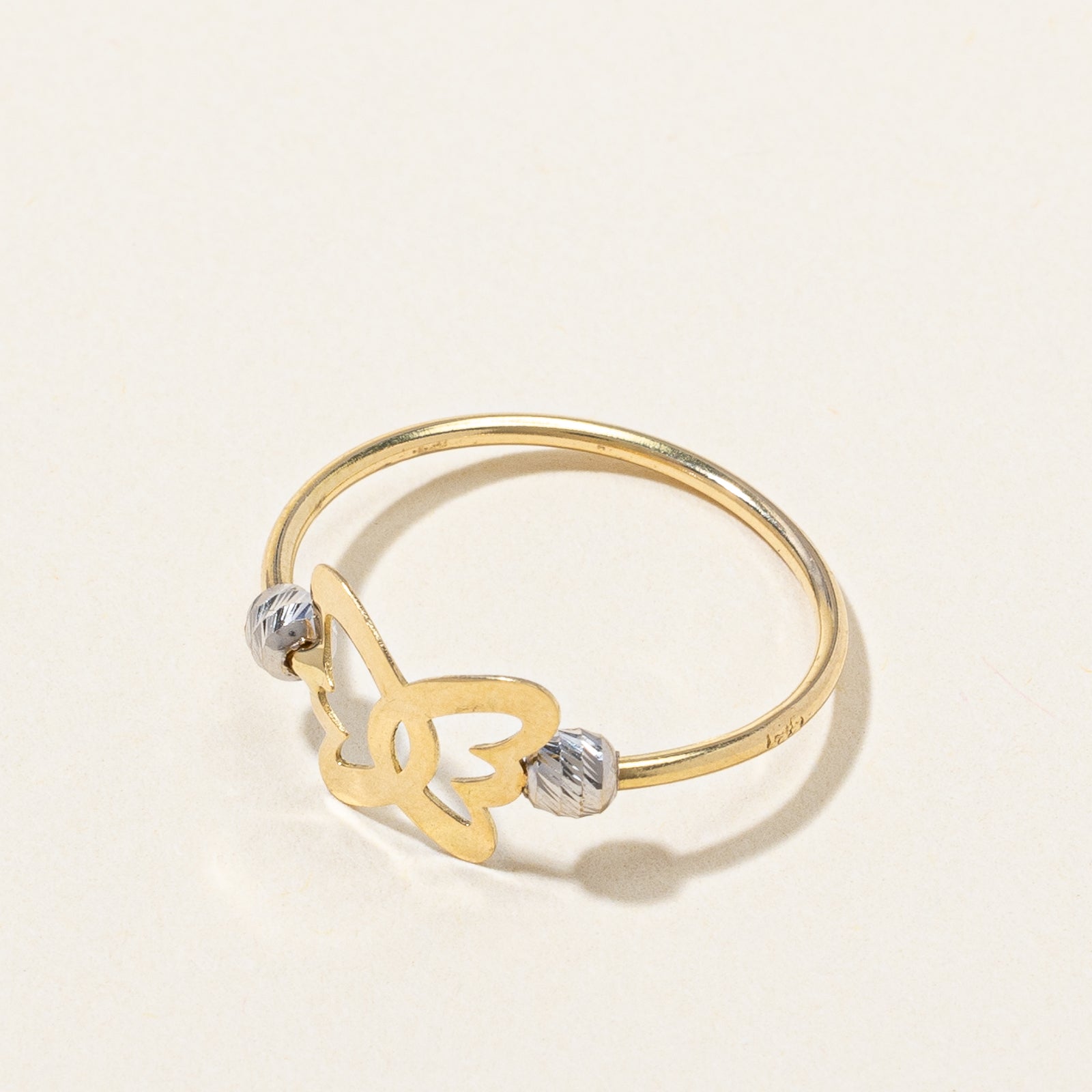 Two Tone Gold Butterfly Ring | SZ 5.75 |