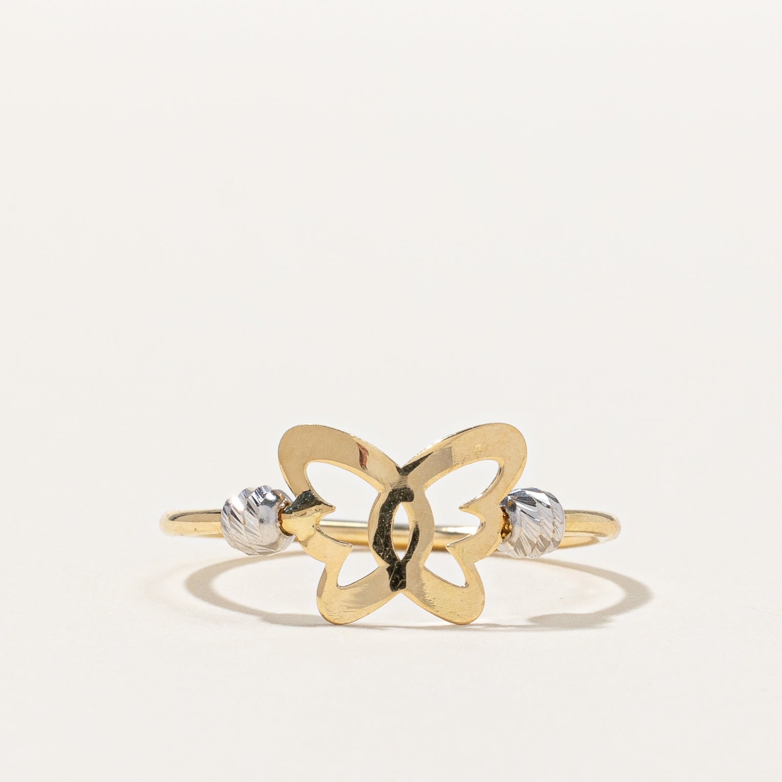 Two Tone Gold Butterfly Ring | SZ 5.75 |