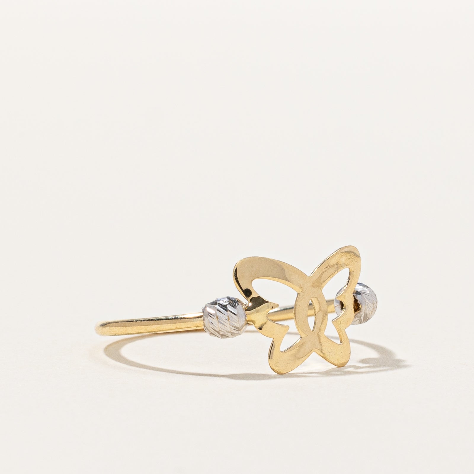 Two Tone Gold Butterfly Ring | SZ 5.75 |