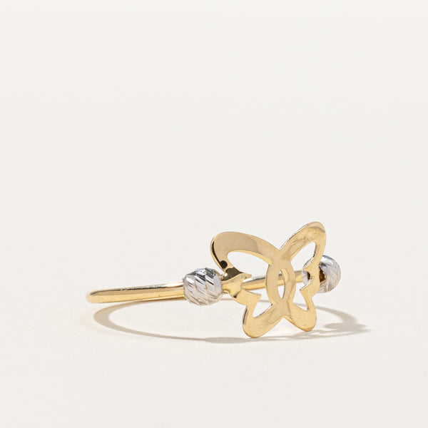 Two Tone Gold Butterfly Ring | SZ 5.75 |