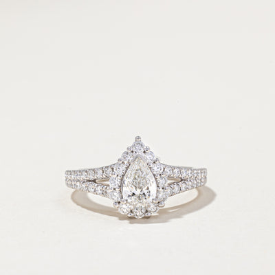 950 Platinum Diamond Ring | 0.71ct, 0.54ctw VS2-SI1 G/H | SZ 6.75