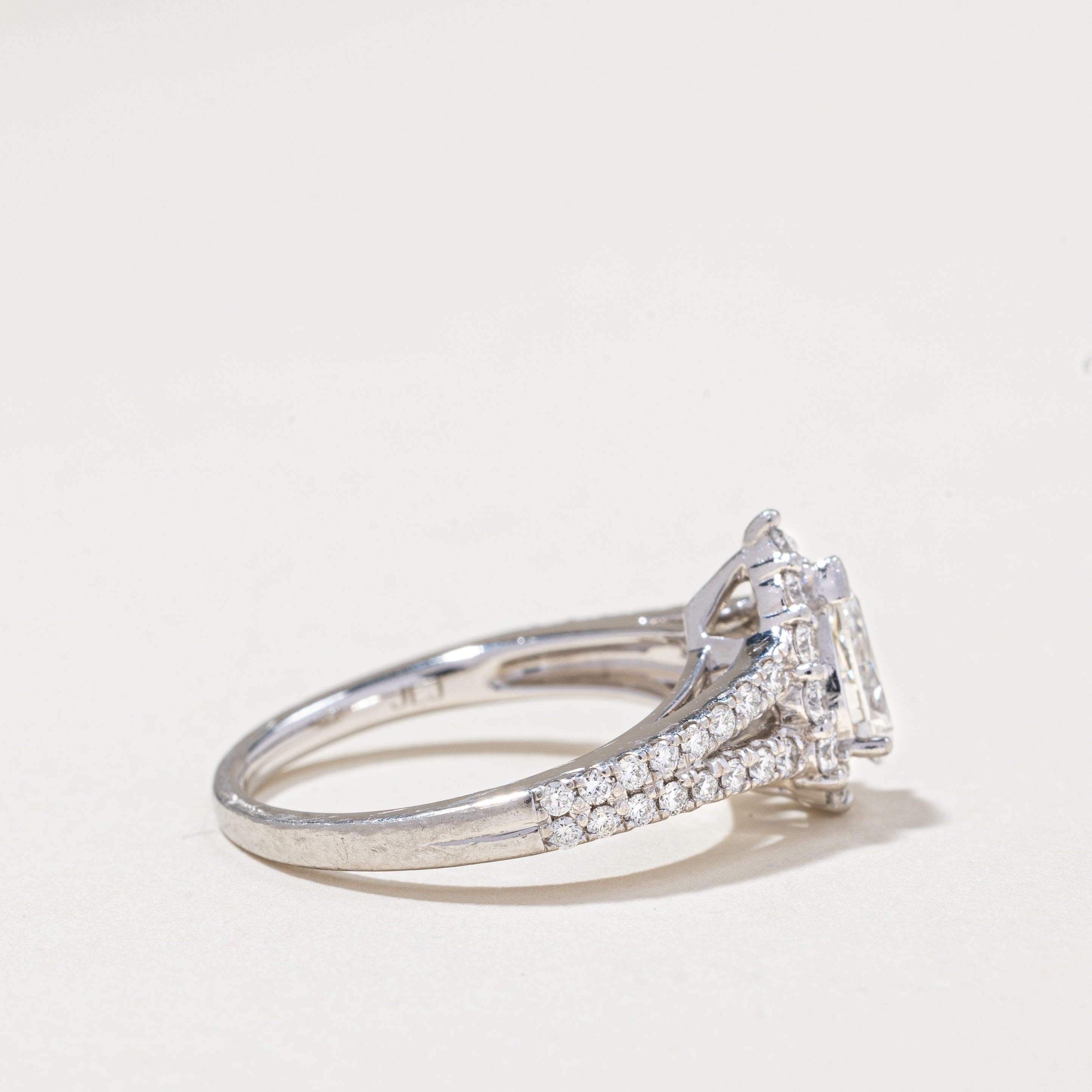 950 Platinum Diamond Ring | 0.71ct, 0.54ctw VS2-SI1 G/H | SZ 6.75