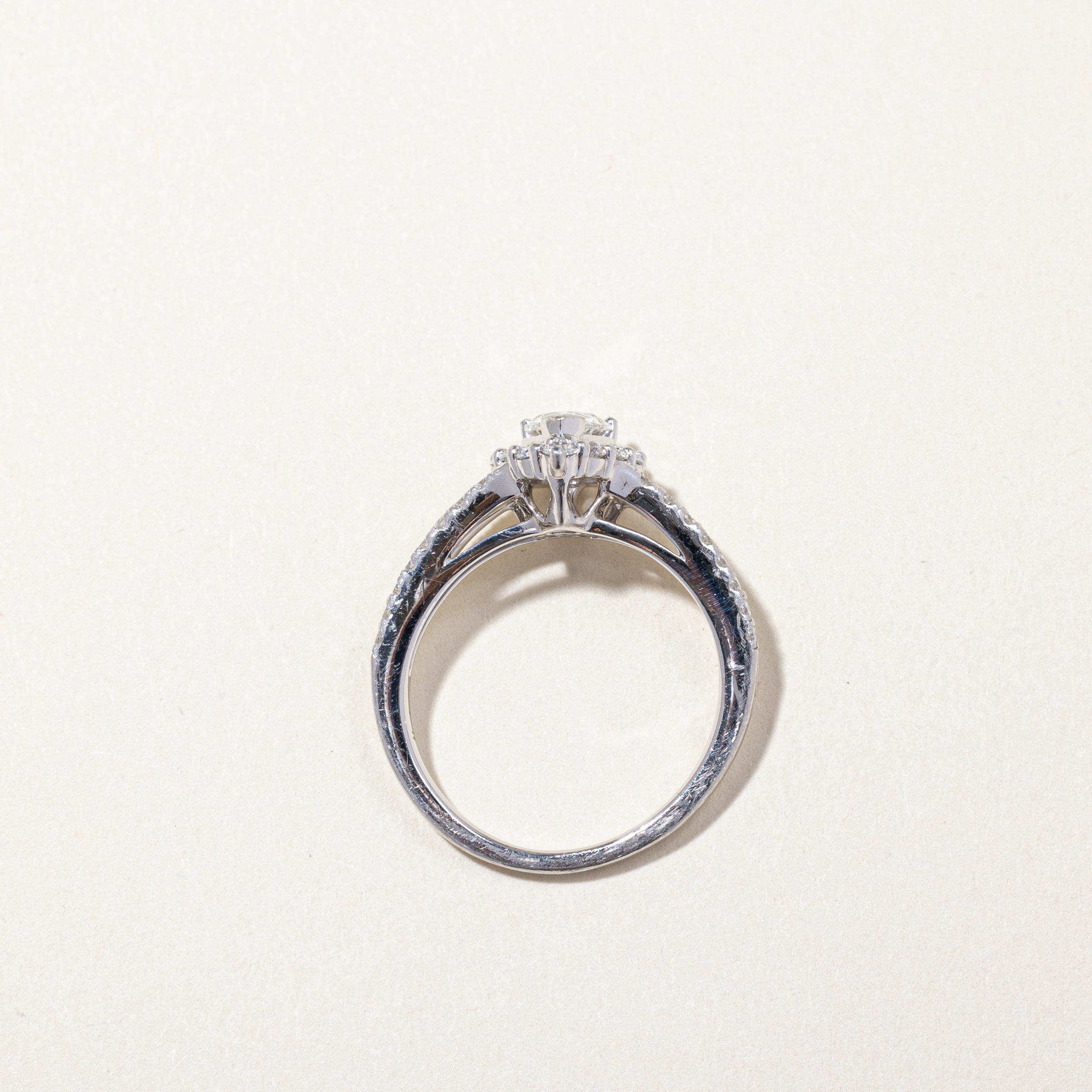 950 Platinum Diamond Ring | 0.71ct, 0.54ctw VS2-SI1 G/H | SZ 6.75