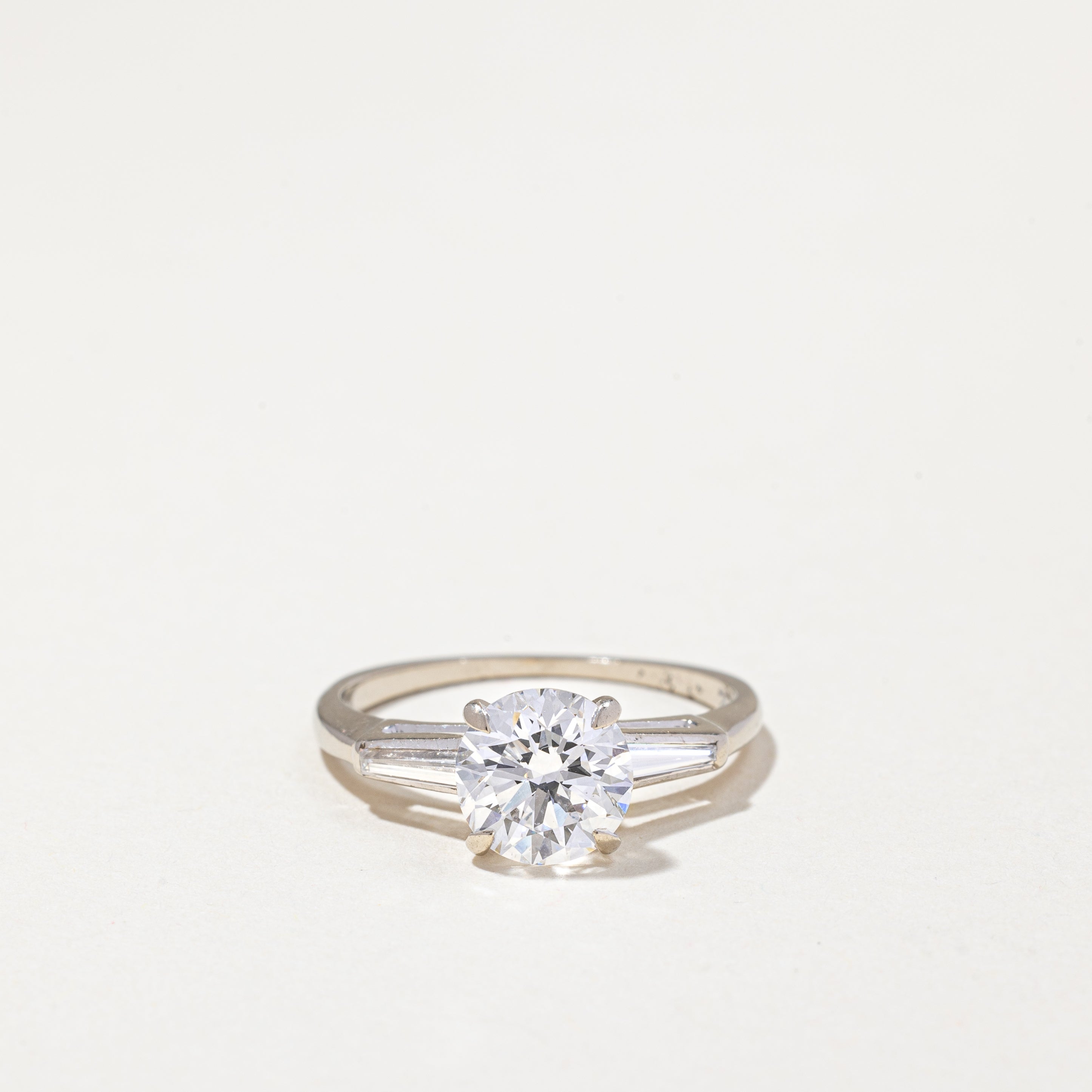 14k White Gold Diamond Engagement Ring | 1.41ct, VS1-SI2 F/G 0.30ctw | SZ 5.5