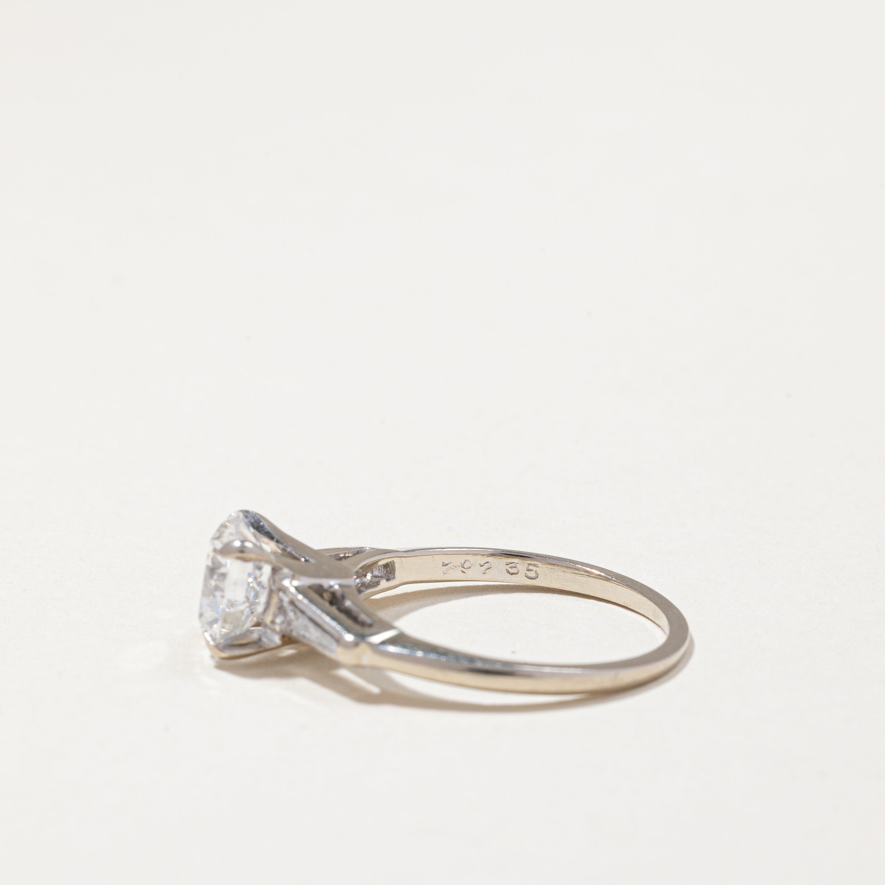14k White Gold Diamond Engagement Ring | 1.41ct, VS1-SI2 F/G 0.30ctw | SZ 5.5