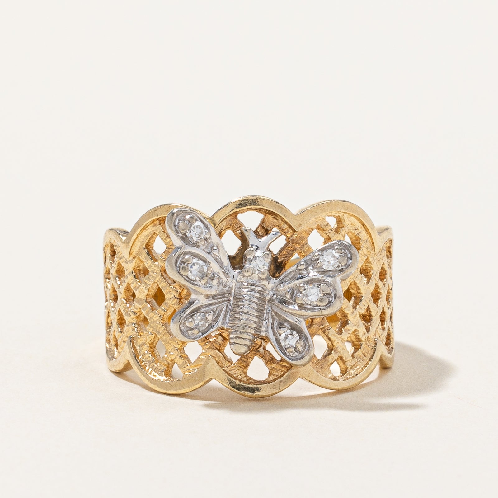 Diamond Butterfly Ring | 0.035ctw | SZ 6.25 |