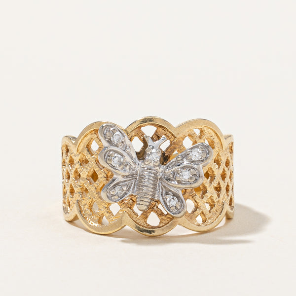 Diamond Butterfly Ring | 0.035ctw | SZ 6.25 |