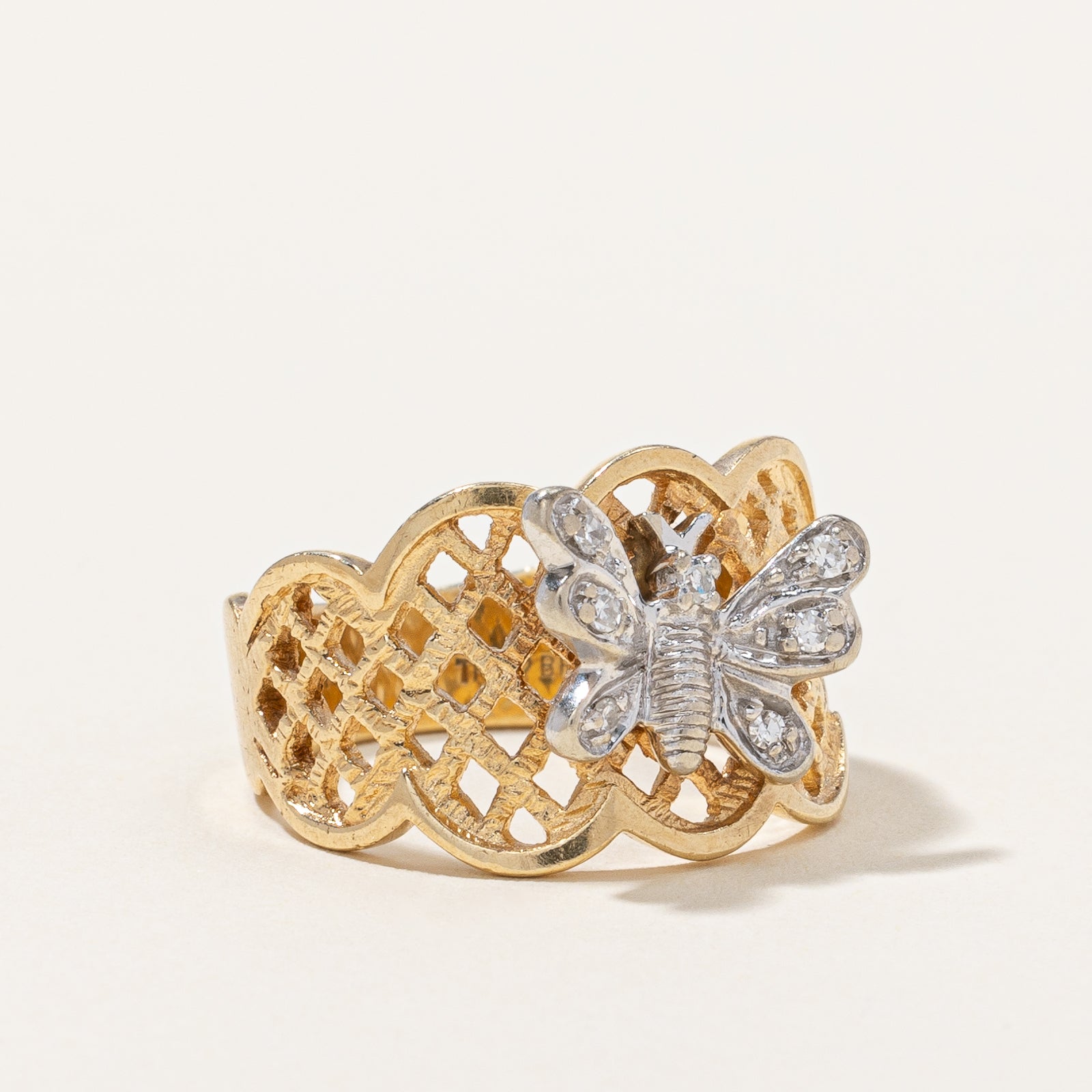 Diamond Butterfly Ring | 0.035ctw | SZ 6.25 |