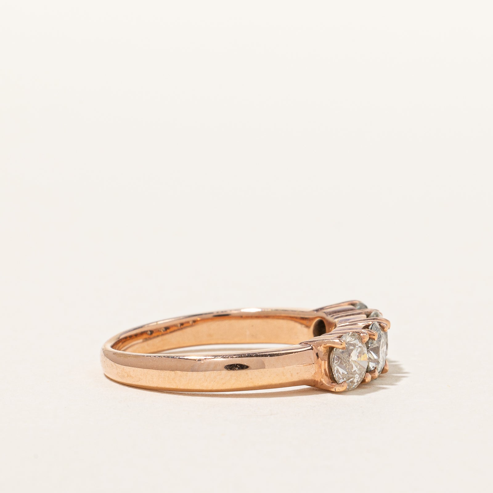 Rose Gold Four Stone Diamond Ring | 1.36ctw | SZ 7.75 |