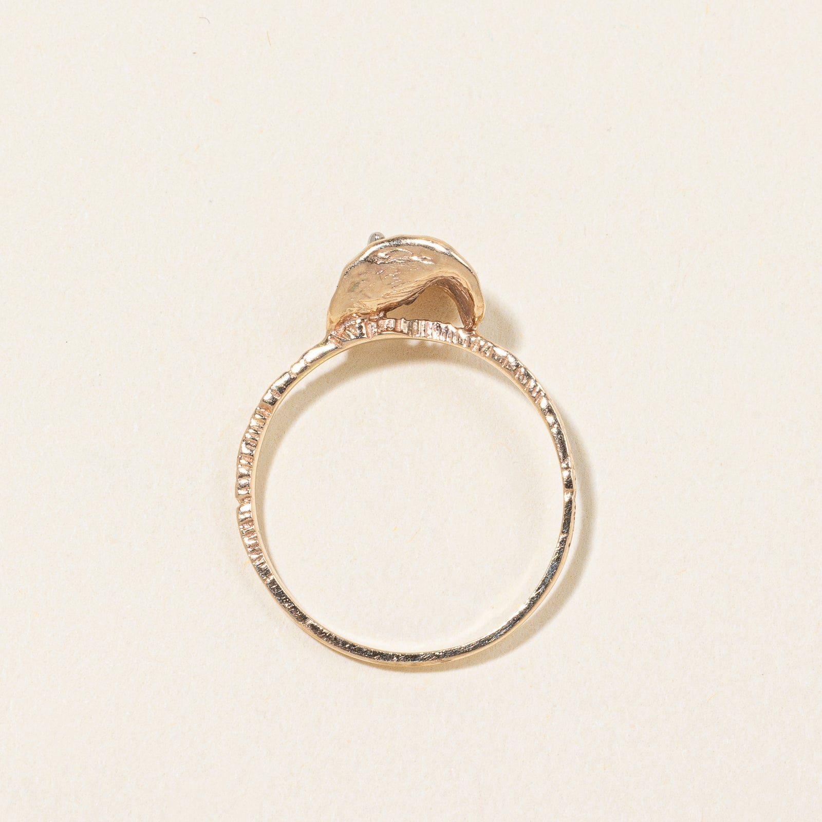 Solitaire Diamond Gold Ring | 0.02ct | SZ 5.25 |