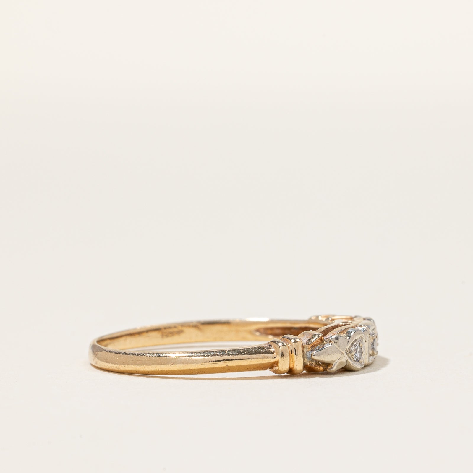 Three Stone Diamond Ring | 0.03ctw | SZ 7 |