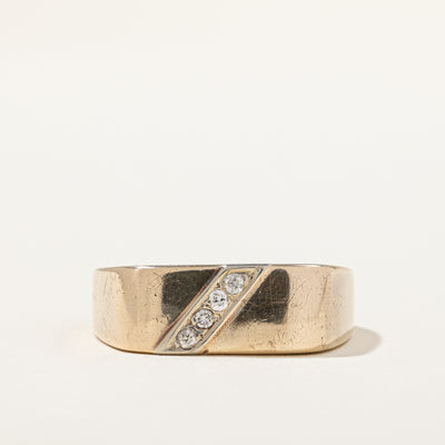 Diamond Signet Ring | 0.08ctw | SZ 10.75 |