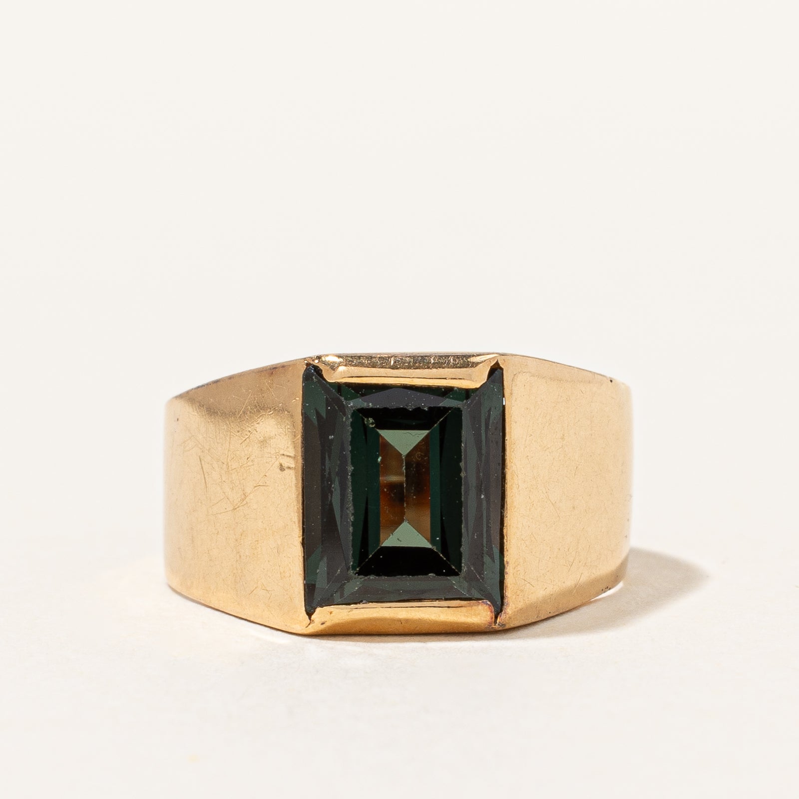 1960s Radiant Cut Synthetic Spinel Ring | 2.50ct | SZ 5 |