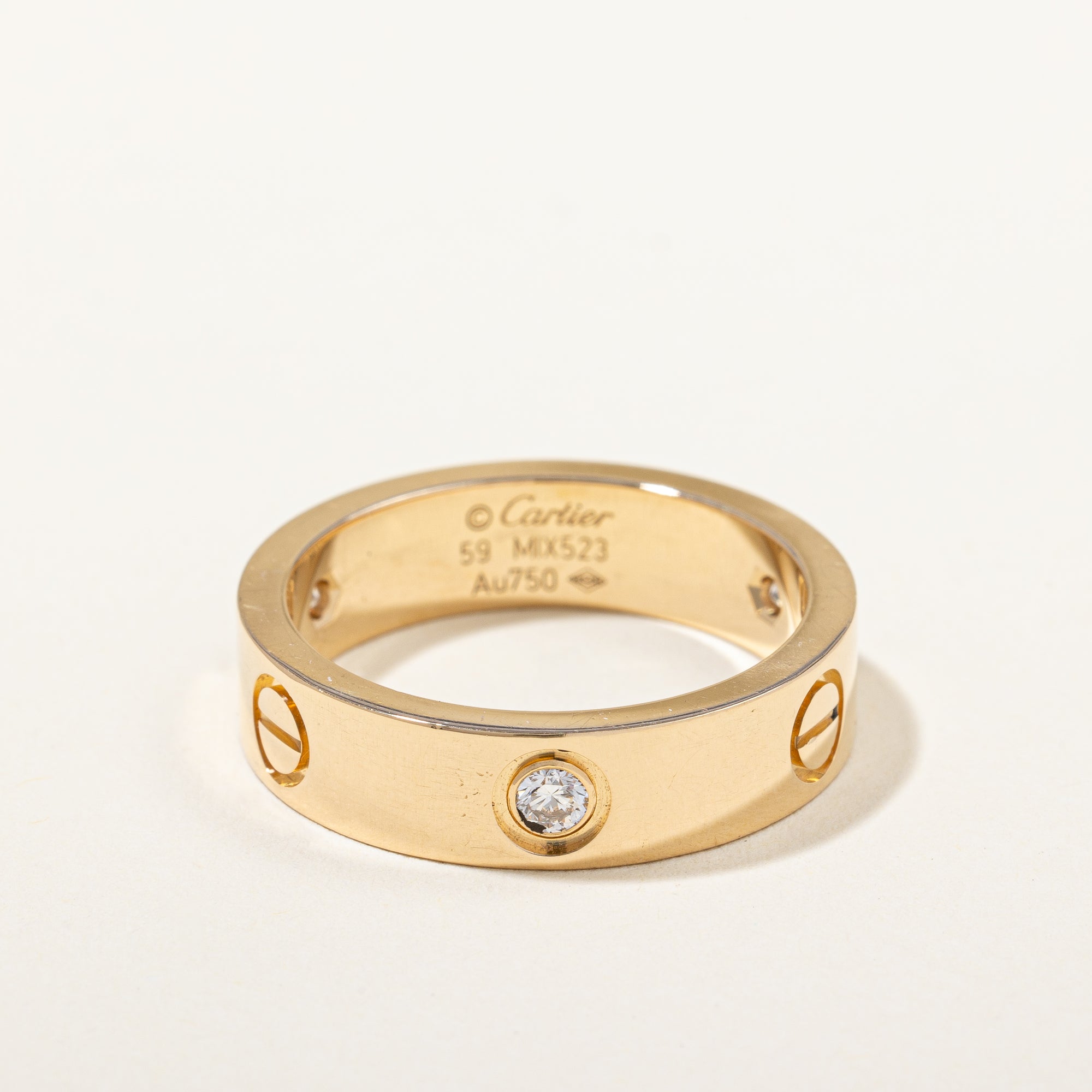 'Cartier' Diamond Love Ring | 0.20ctw | SZ 9 |