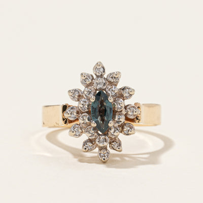 Sapphire & Diamond Halo Ring | 0.23ct, 0.10ctw | SZ 6 |