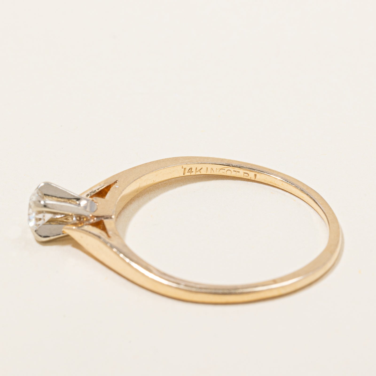 High Set Solitaire Diamond Ring | 0.19ct | SZ 8 |