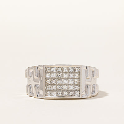 Diamond Grid Ring | 1.52ctw | SZ 10 |