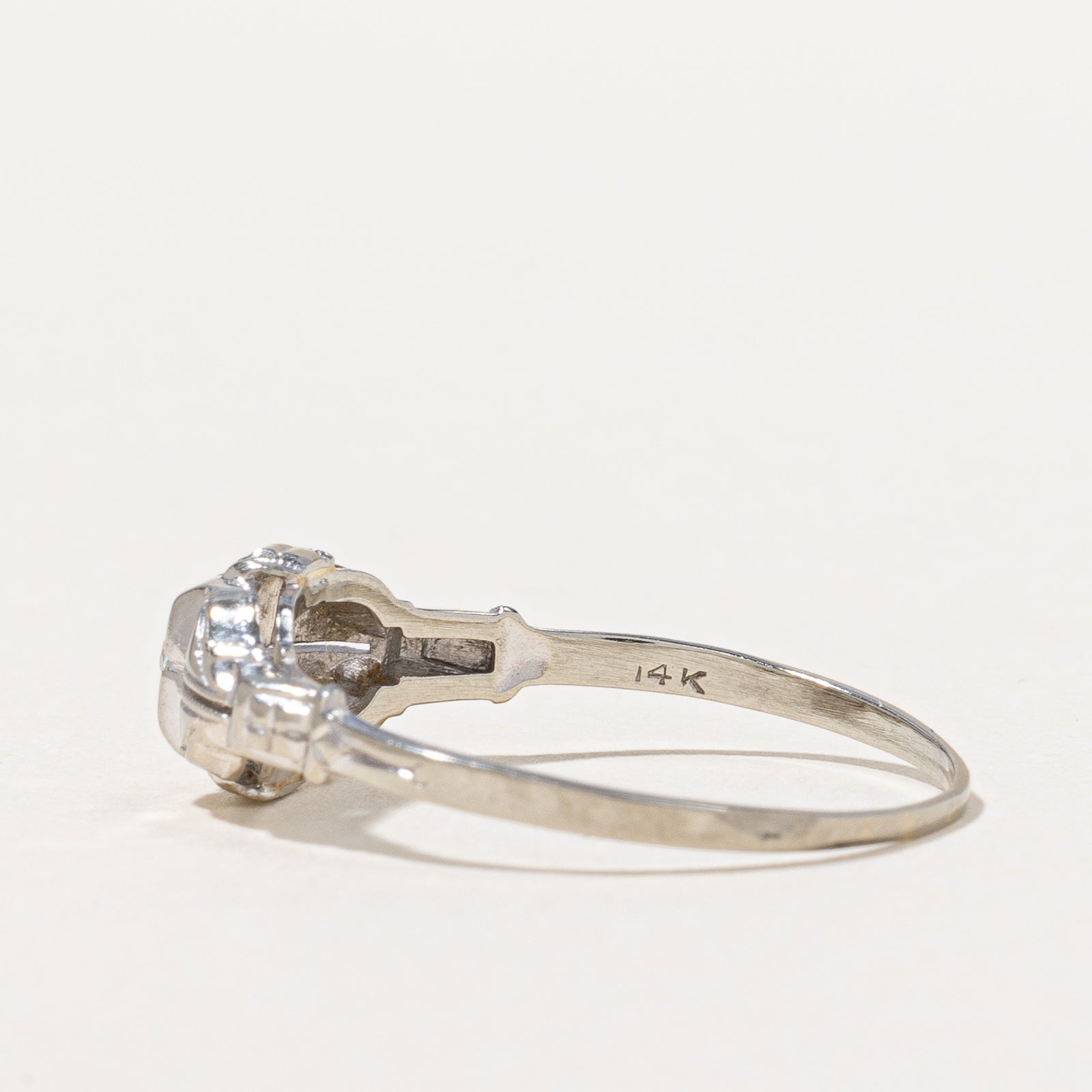 Vintage Illusion Set European Cut Diamond Ring | 0.11ct | SZ 8.25 |