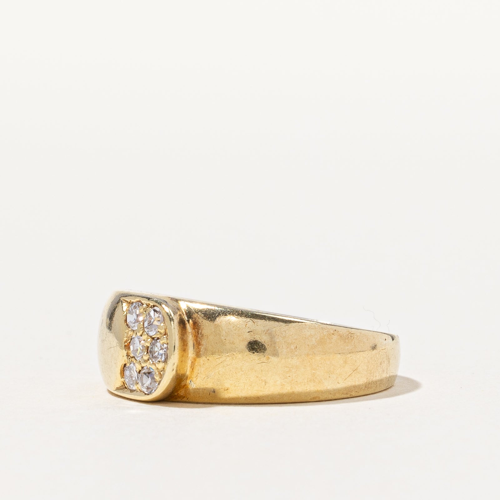 Pave Set Diamond Ring | 0.18ctw | SZ 5.5 |