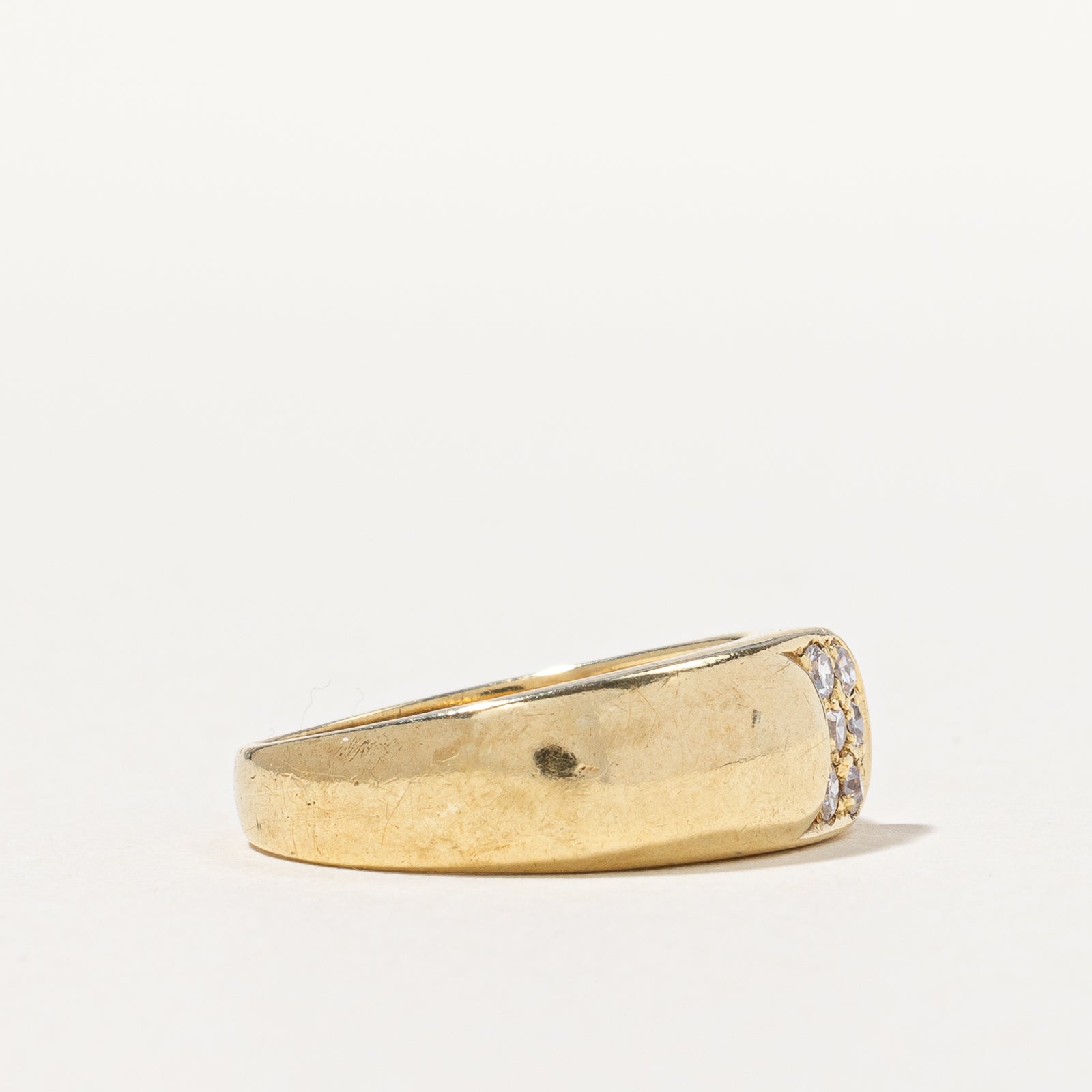 Pave Set Diamond Ring | 0.18ctw | SZ 5.5 |