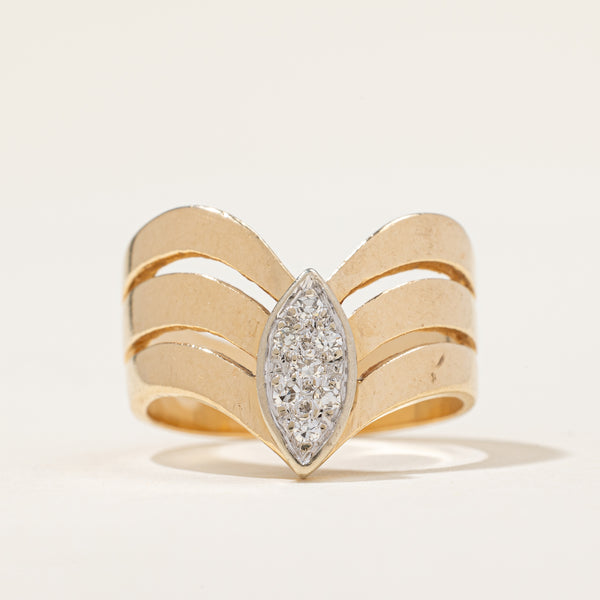 Diamond Chevron Ring | 0.09ctw | SZ 6.25 |