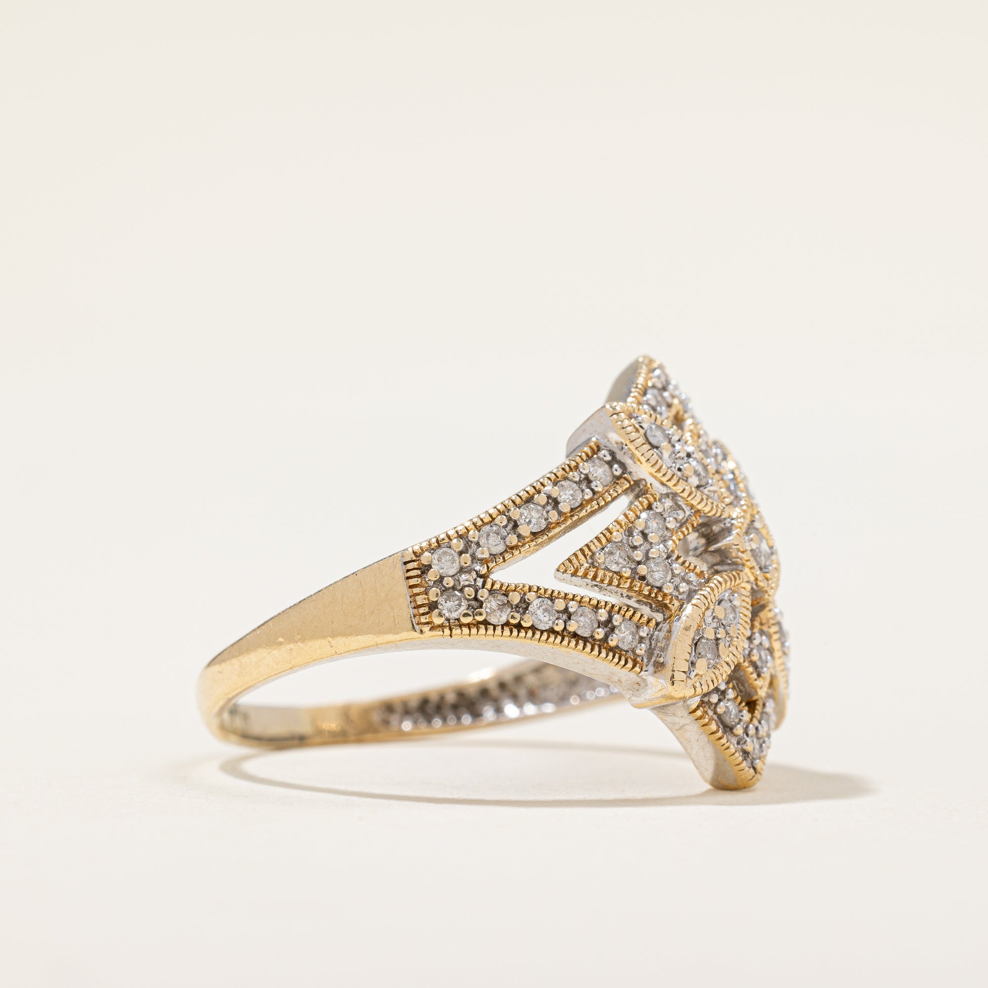 Diamond Cocktail Ring | 0.23ctw | SZ 8.75 |