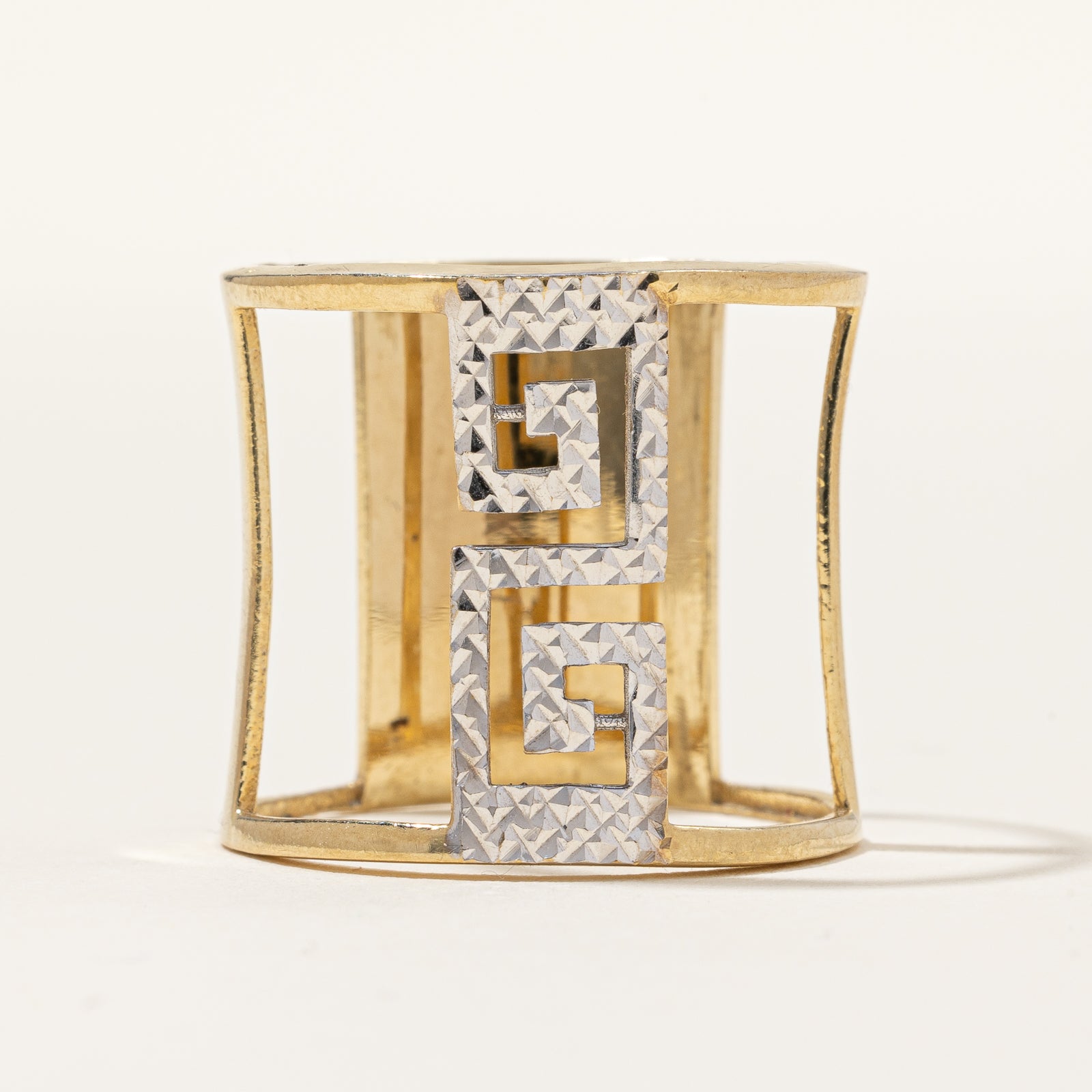 Versace Inspired Geometric Elongated Ring | SZ 11 |