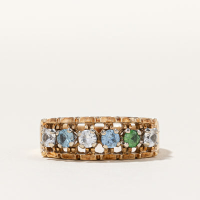 Mixed Gemstone Cocktail Ring 10k  | 0.48ctw | SZ 7.75 |