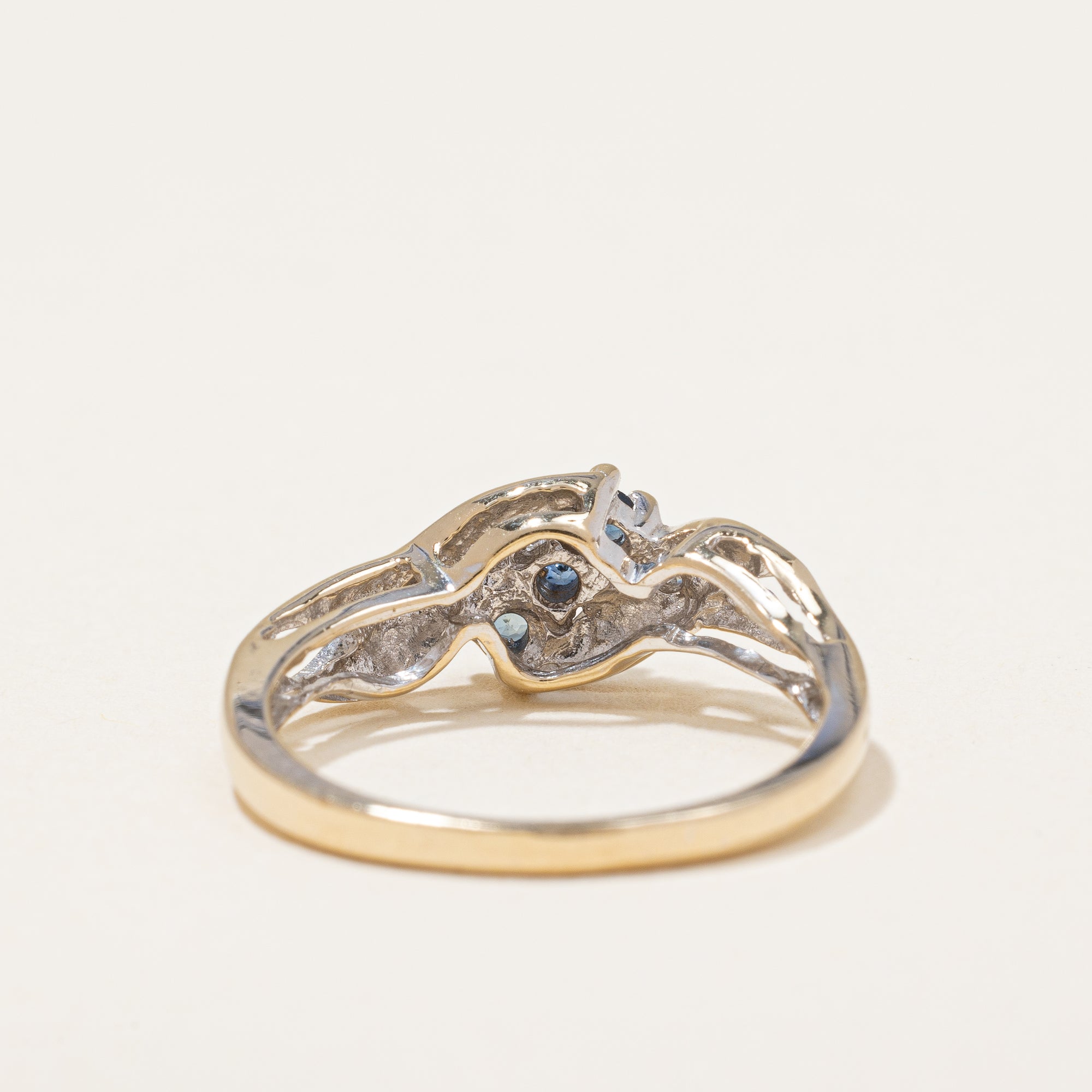 Diamond and Sapphire Bypass Ring | 0.11 ctw | SZ 5.5 |